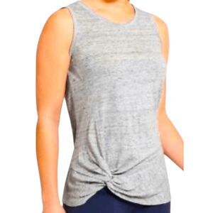 ATHLETA Side Knot Twist Linen Zephyr Tank Size Med